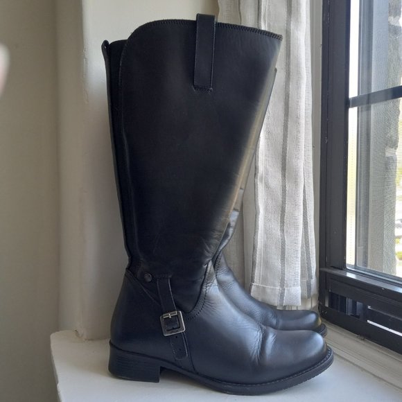 Pajar Black Leather Riding Boots Size EU 39 / US 8 - 8.5 Wide Width - Picture 3 of 16